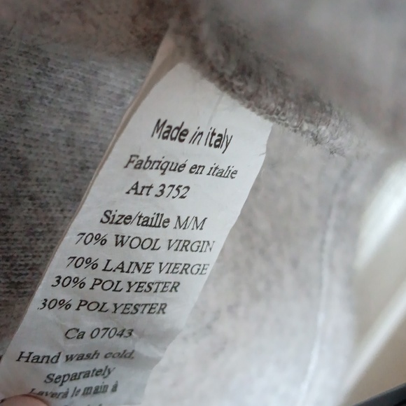Italian-made Gray Wool Blend Coat - Picture 6 of 8